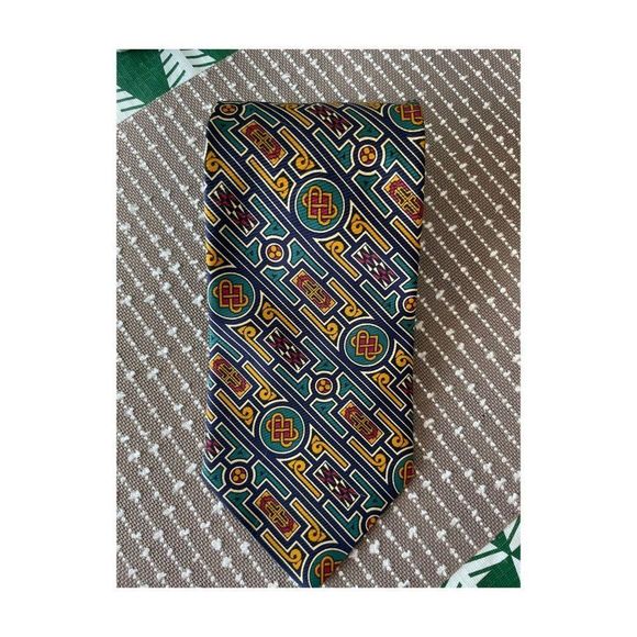 BSL Celtic Tie Collection Hand Finished Necktie Multicolor 56.5x4" - Picture 8 of 10